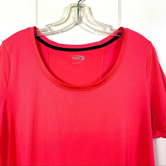 MTA SPORT T-SHIRT SHORT SLEEVES SCOOP NECK SIZE 1X COLOR CORAL-PINK - Picture 4 of 8